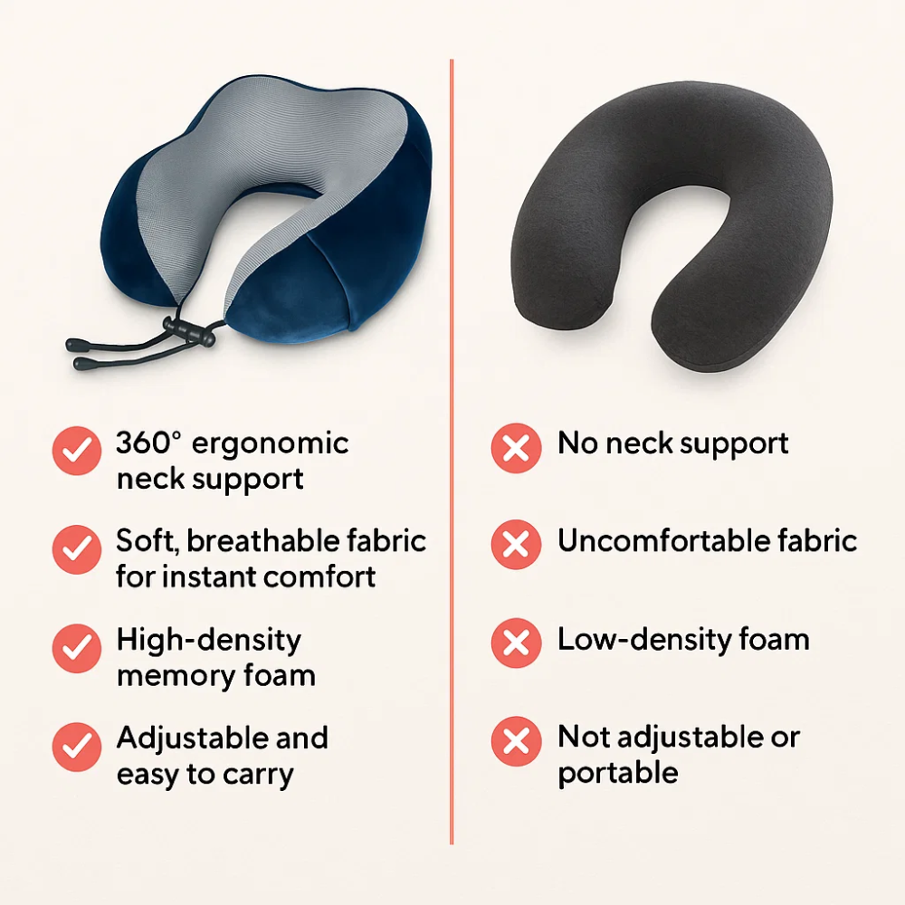 AirRest® Memory Foam Travel Pillow